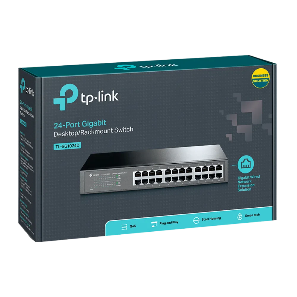 Сетевой коммутатор TP-LINK TL-SG1024D, 24x 10/100/1000 Мбит/с