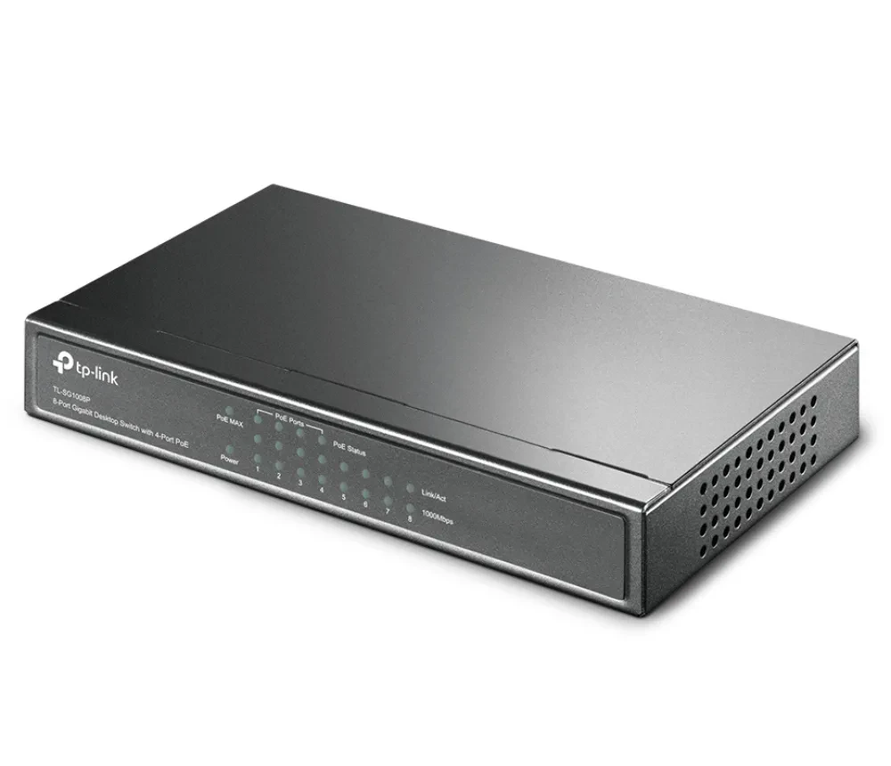 PoE коммутатор TP-LINK TL-SG1008P, 4x IEEE 802.3af/at