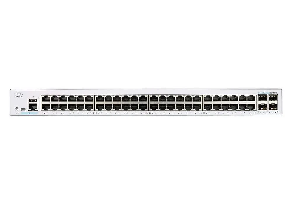 Switch de rețea Cisco CBS350-48T, 48x 10/100/1000 Mbps, 4x SFP