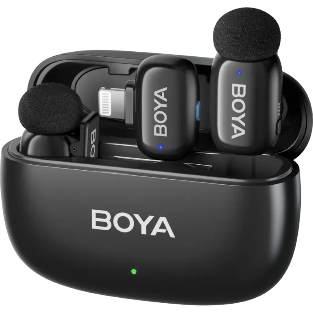 Microfon portabil pentru înregistrare vocală Boya Mini-15, Fără fir, Negru