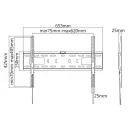 Suport fixat pe perete Reflecta Plano Flat 70-6040, Negru