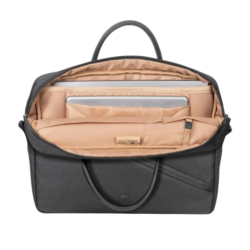 Geantă pentru Laptop Rivacase 8124, 15", Eco-Friendly rPET Poliester, Negru