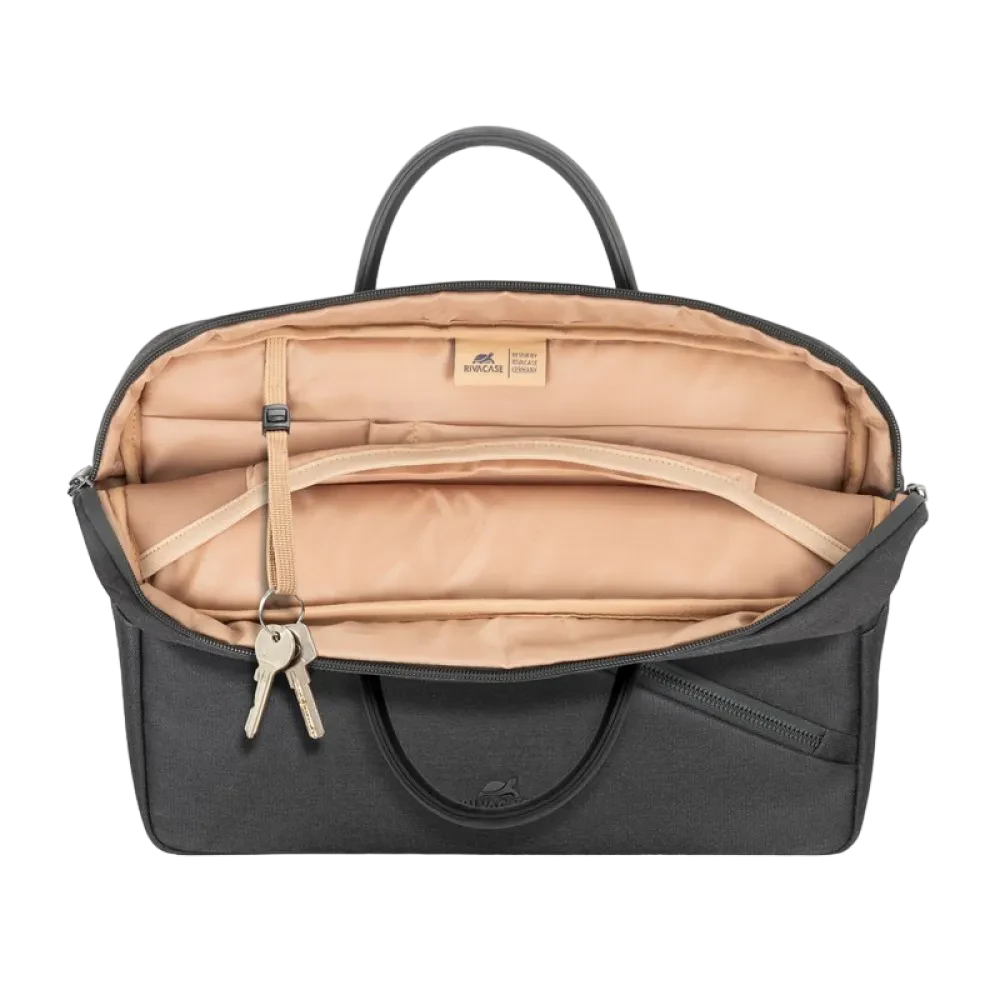 Geantă pentru Laptop Rivacase 8124, 15", Eco-Friendly rPET Poliester, Negru