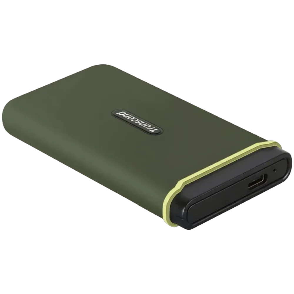 Внешний портативный SSD накопитель Transcend ESD380C, 500 ГБ, Military Green (TS500GESD380C)