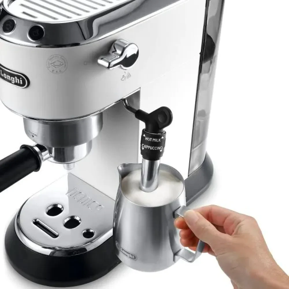 Кофеварка рожковая DeLonghi Dedica Pump Espresso, 1300Вт, Белый