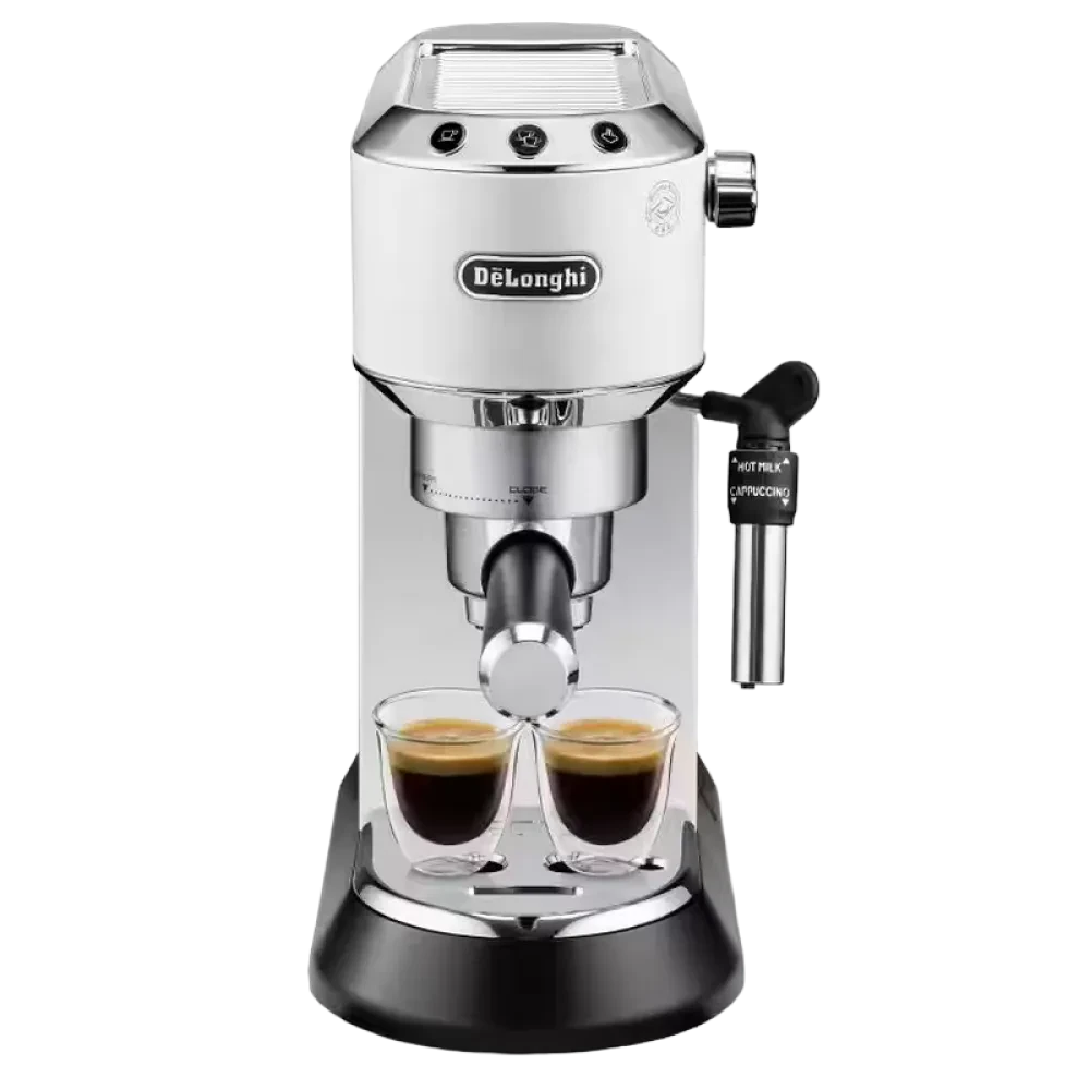 Кофеварка рожковая DeLonghi Dedica Pump Espresso, 1300Вт, Белый