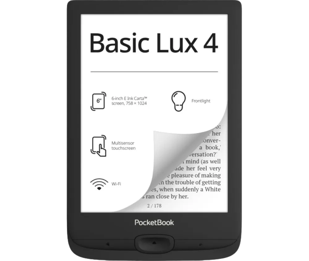 eBook Reader PocketBook Basic Lux 4 618, Negru