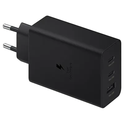 Зарядное устройство Samsung Trio Fast Travel Charger EP-T6530, 65Вт, Чёрный