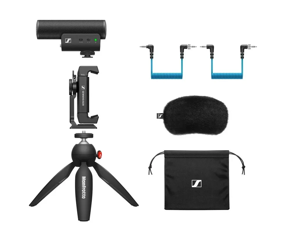 Microfon portabil pentru înregistrare vocală Sennheiser MKE 400, Cu fir, Negru