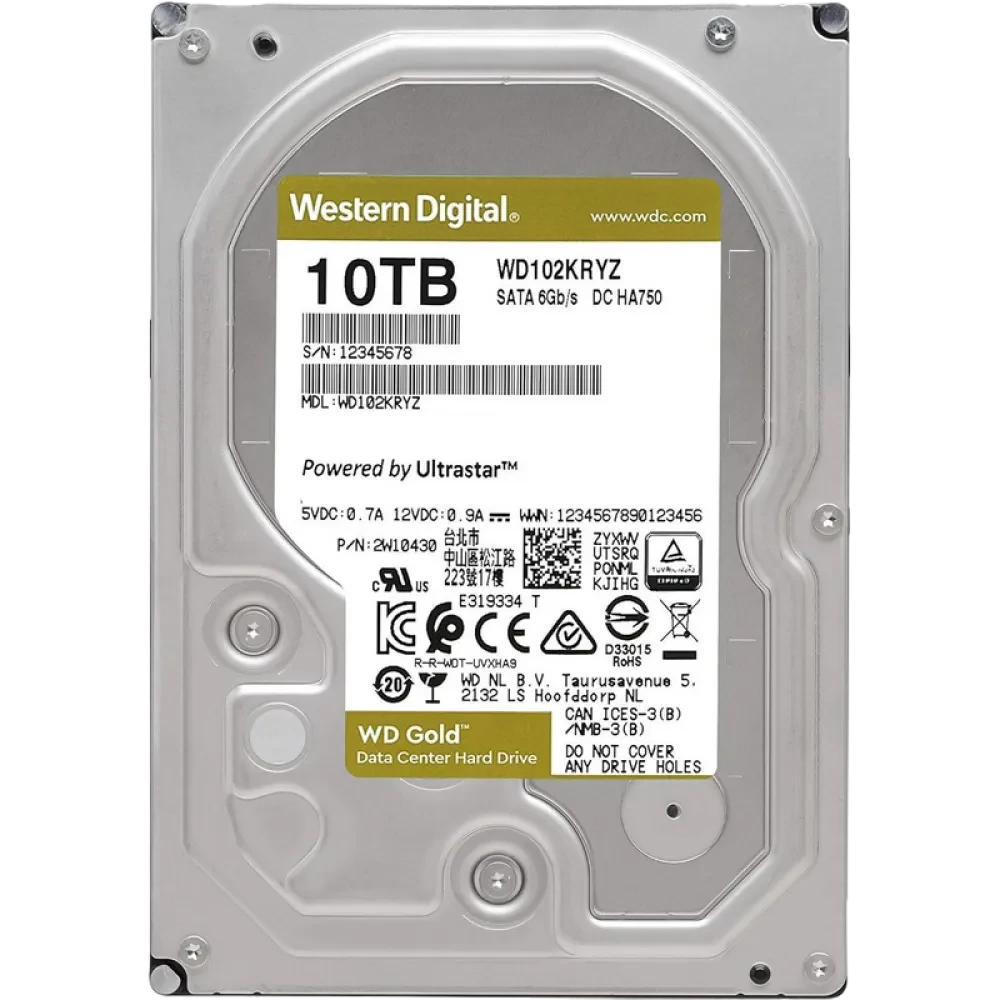 Unitate HDD Western Digital WD Gold, 3.5", 10 TB <WD102KRYZ>