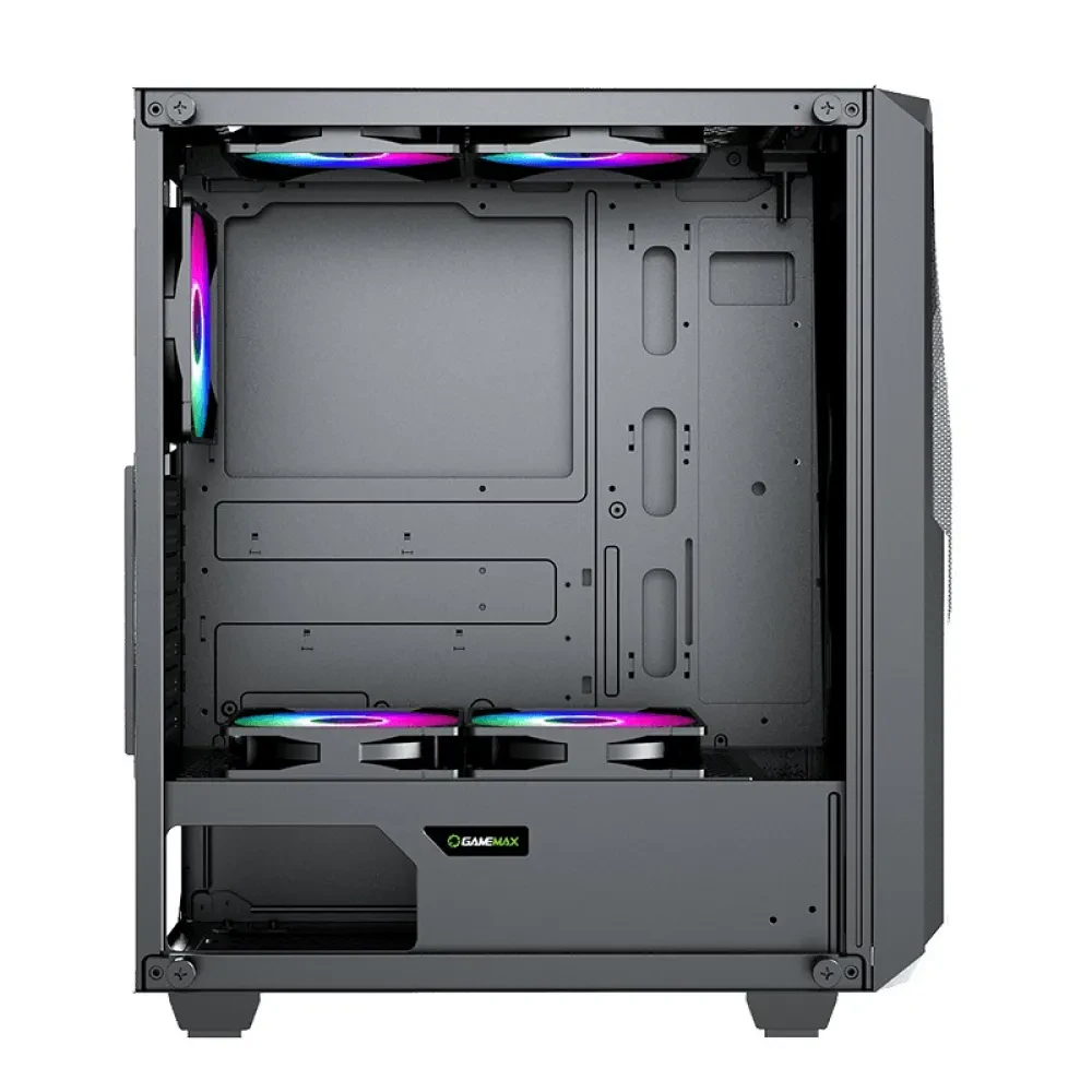 Carcasă PC Gamemax Revolt, Midi-Tower, Fără PSU, Negru