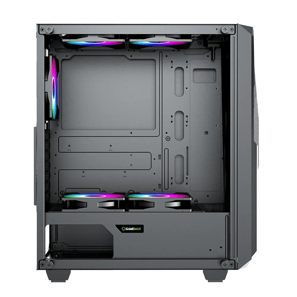 Carcasă PC Gamemax Revolt, Midi-Tower, Fără PSU, Negru