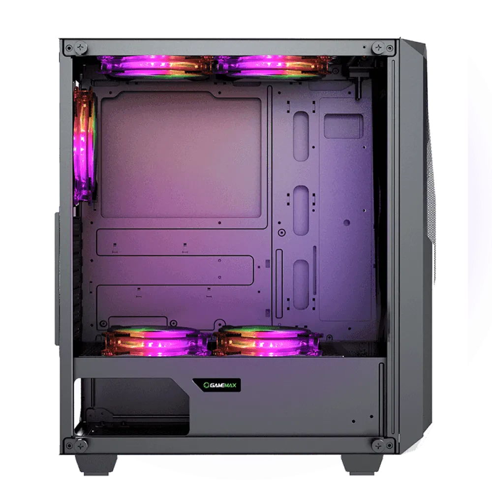 Carcasă PC Gamemax Revolt, Midi-Tower, Fără PSU, Negru