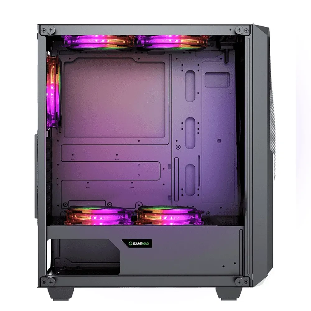 Carcasă PC Gamemax Revolt, Midi-Tower, Fără PSU, Negru