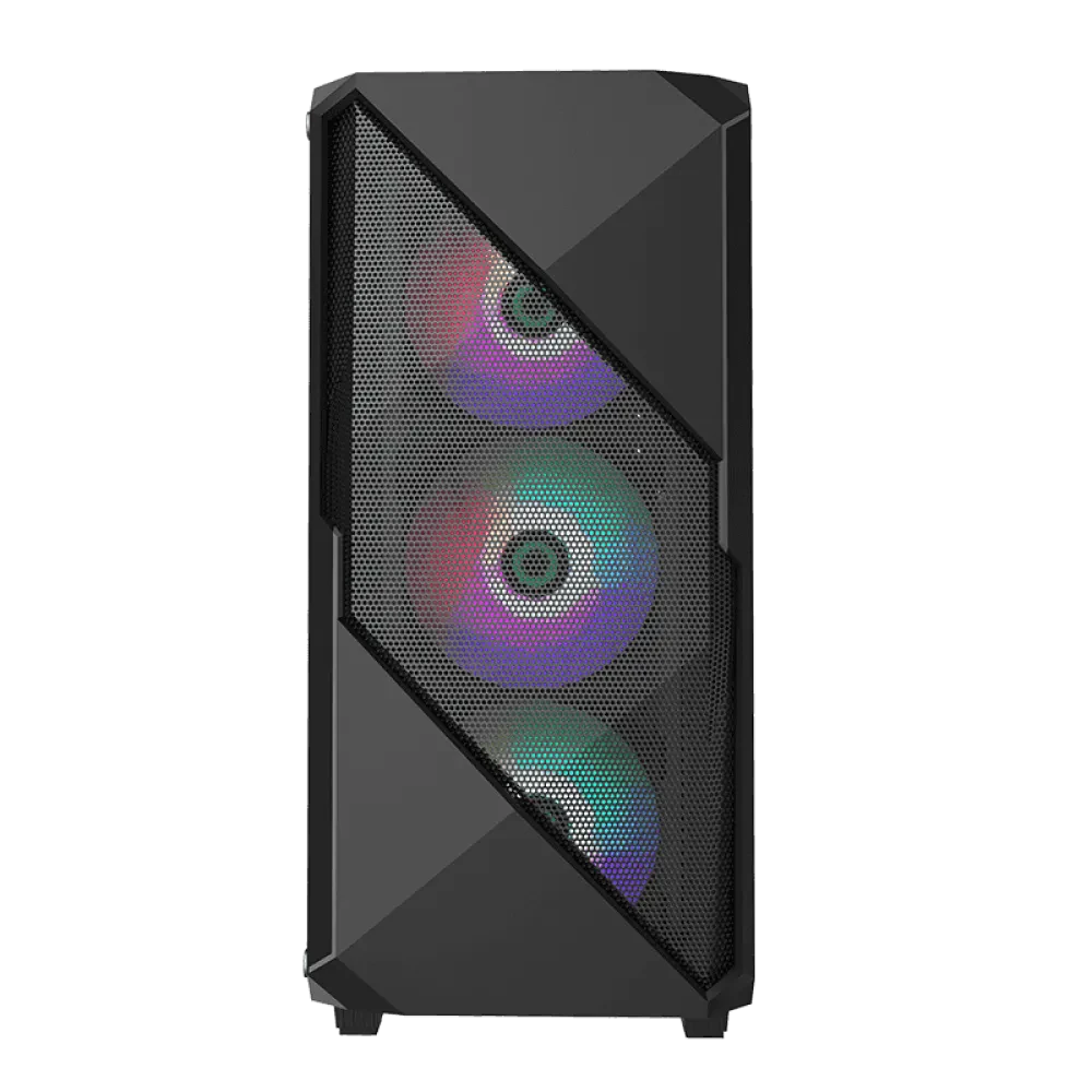 Carcasă PC Gamemax Revolt, Midi-Tower, Fără PSU, Negru