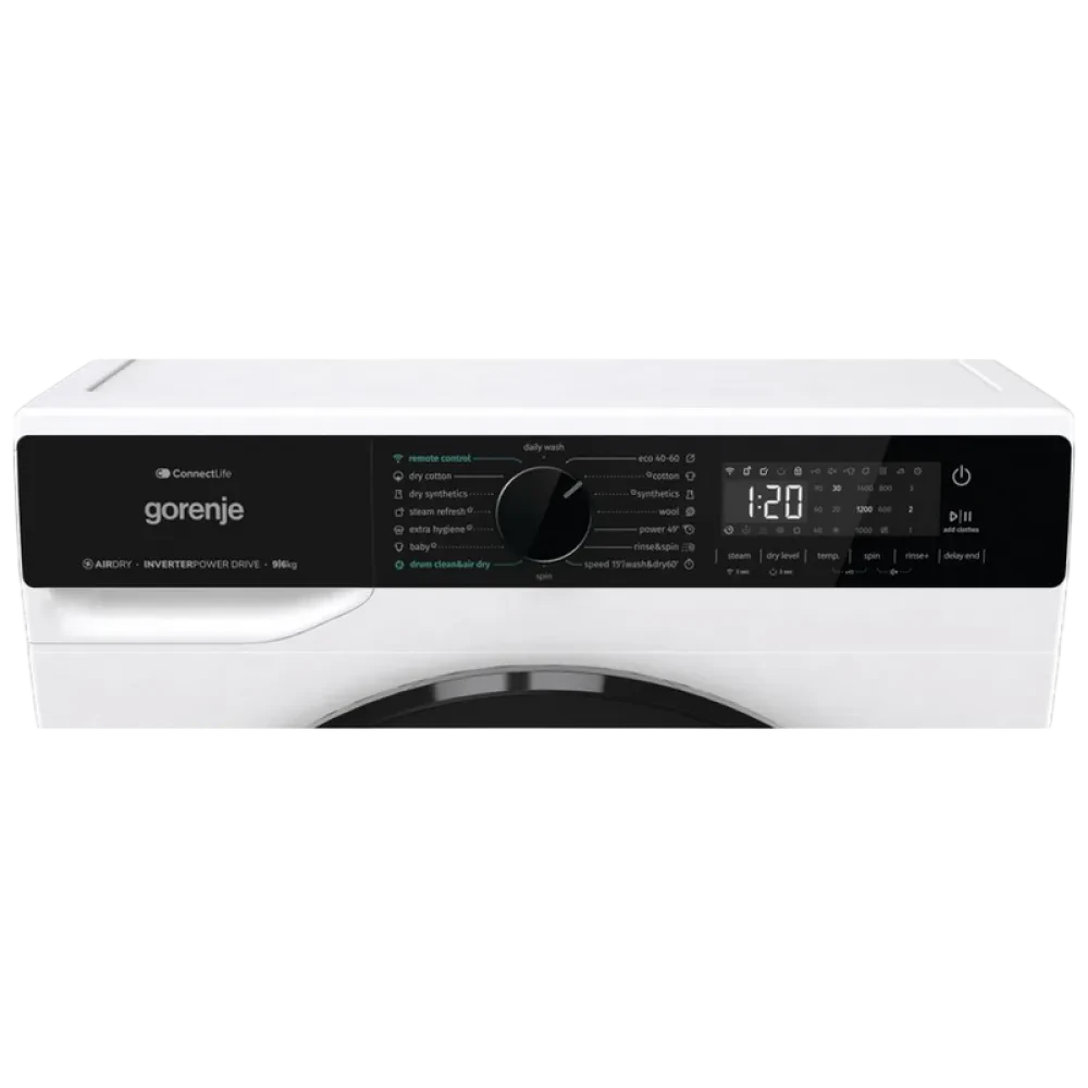Стирально-сушильная машина Gorenje WD2PA964ADW, 9кг, Белый