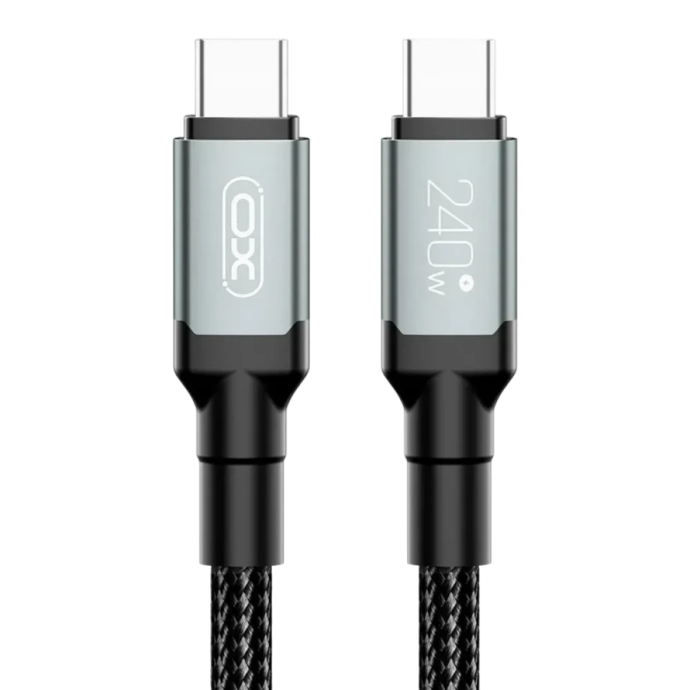 Кабель для зарядки и синхронизации XO NB-Q264B, USB Type-C/USB Type-C, 2м, Чёрный