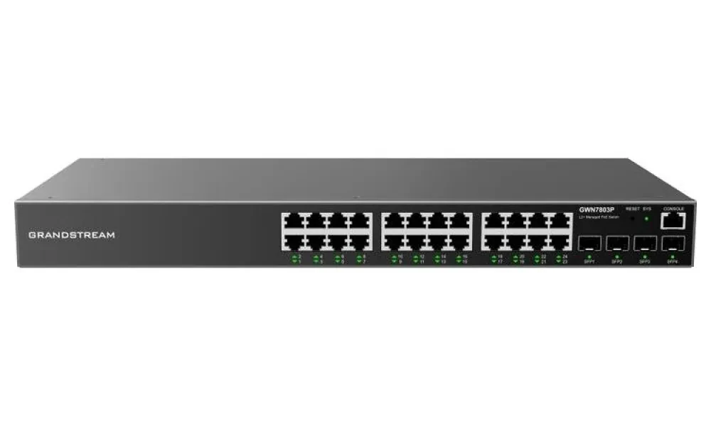 PoE коммутатор Grandstream GWN7803P, IEEE 802.3af/at