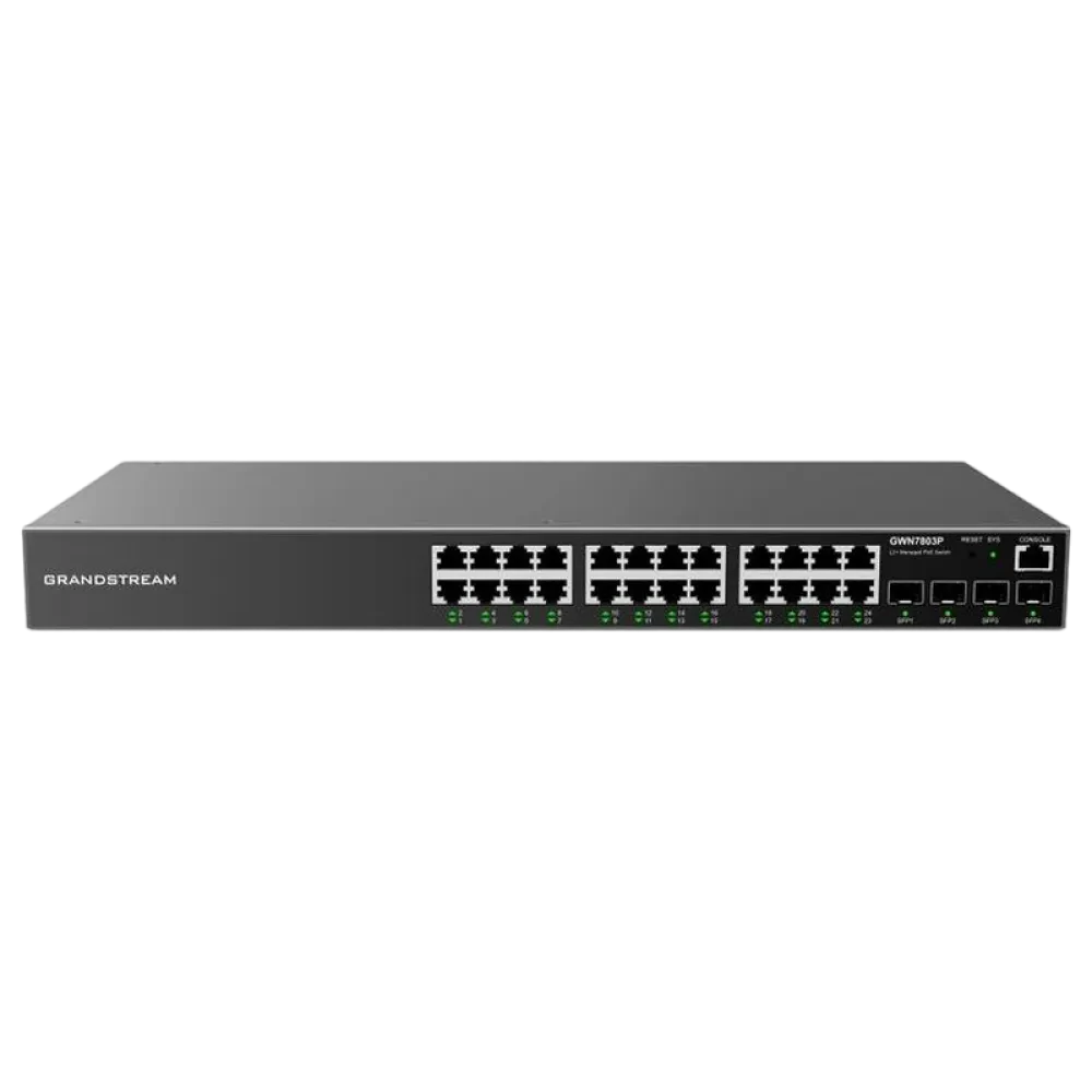 Switch de rețea Grandstream GWN7803, 24x 10/100/1000 Mbps