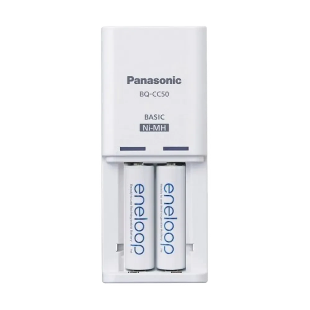 Încărcător Acumulatori Panasonic BQ-CC50, Alb