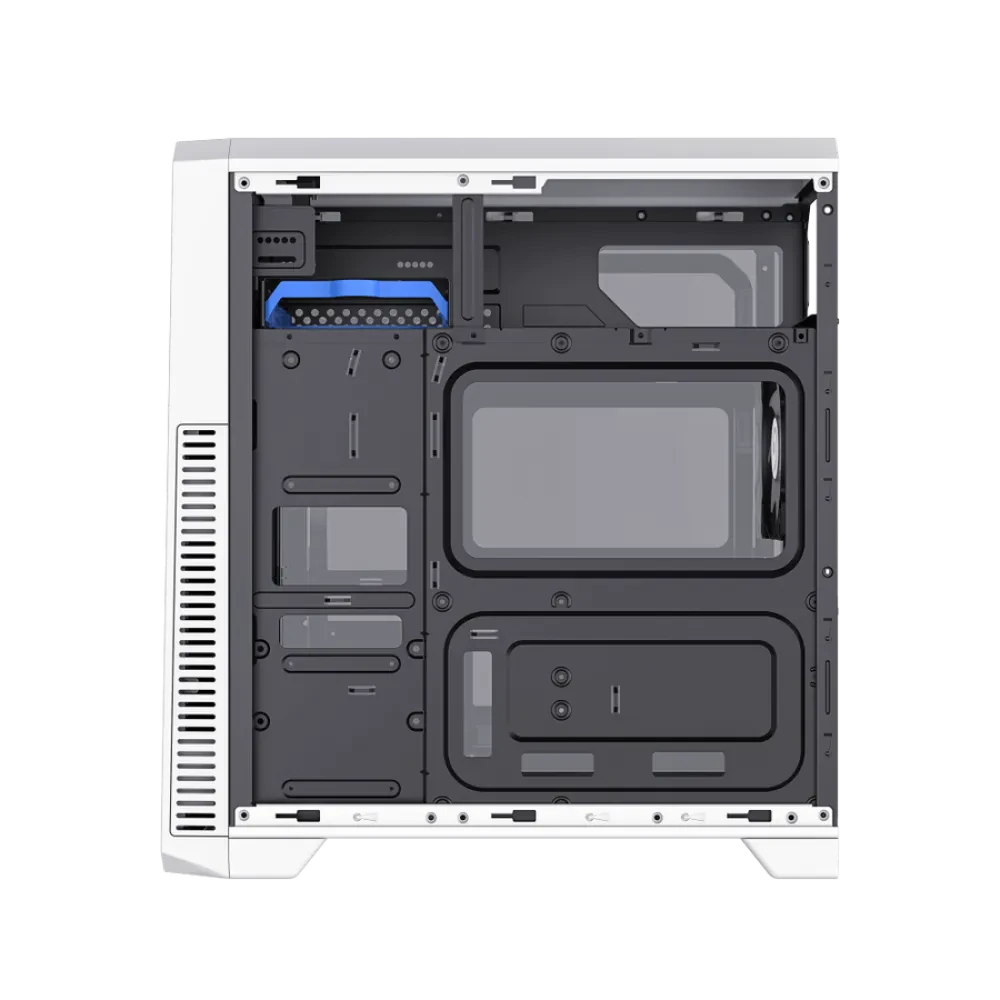 Компьютерный корпус Gamemax G561E-WH, Midi-Tower, Без блока питания, Черный | Белый