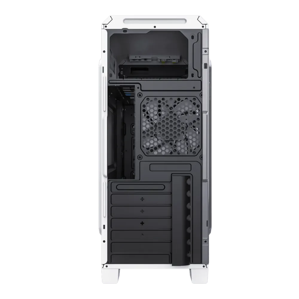 Компьютерный корпус Gamemax G561E-WH, Midi-Tower, Без блока питания, Черный | Белый