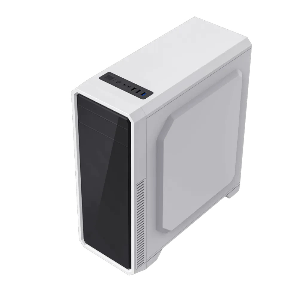 Компьютерный корпус Gamemax G561E-WH, Midi-Tower, Без блока питания, Черный | Белый