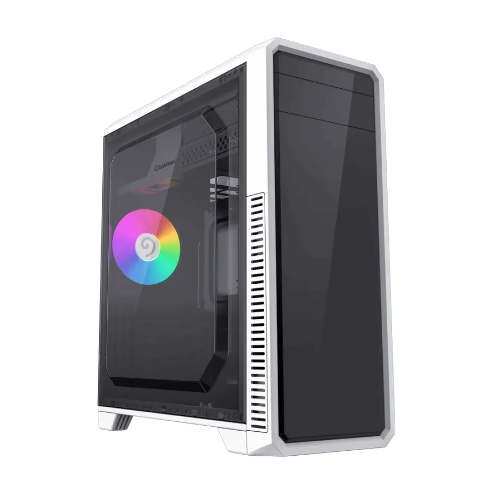 Компьютерный корпус Gamemax G561E-WH, Midi-Tower, Без блока питания, Черный | Белый