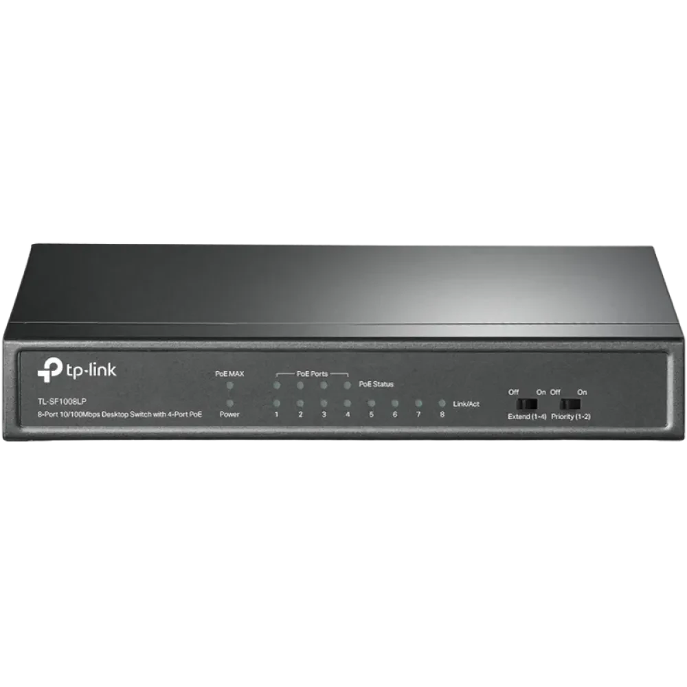 Comutator PoE TP-LINK TL-SF1008LP, 4x IEEE 802.3af