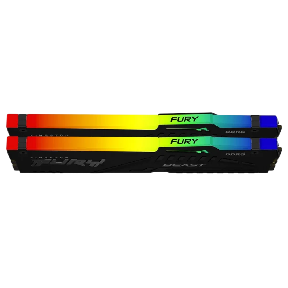 Memorie RAM Kingston FURY Beast RGB, DDR5 SDRAM, 6400 MHz, 64GB, KF564C32BBEAK2-64
