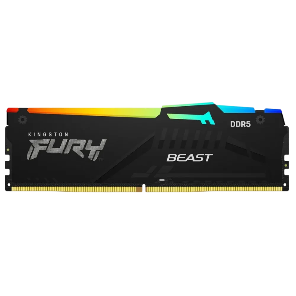 Memorie RAM Kingston FURY Beast RGB, DDR5 SDRAM, 6400 MHz, 64GB, KF564C32BBEAK2-64