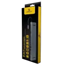 Видеоадаптер Cablexpert A-CM-COMBO9-01, USB Type-C - LAN, VGA, HDMI, USB Type-C, USB Type-A, SD card-reader, Серый