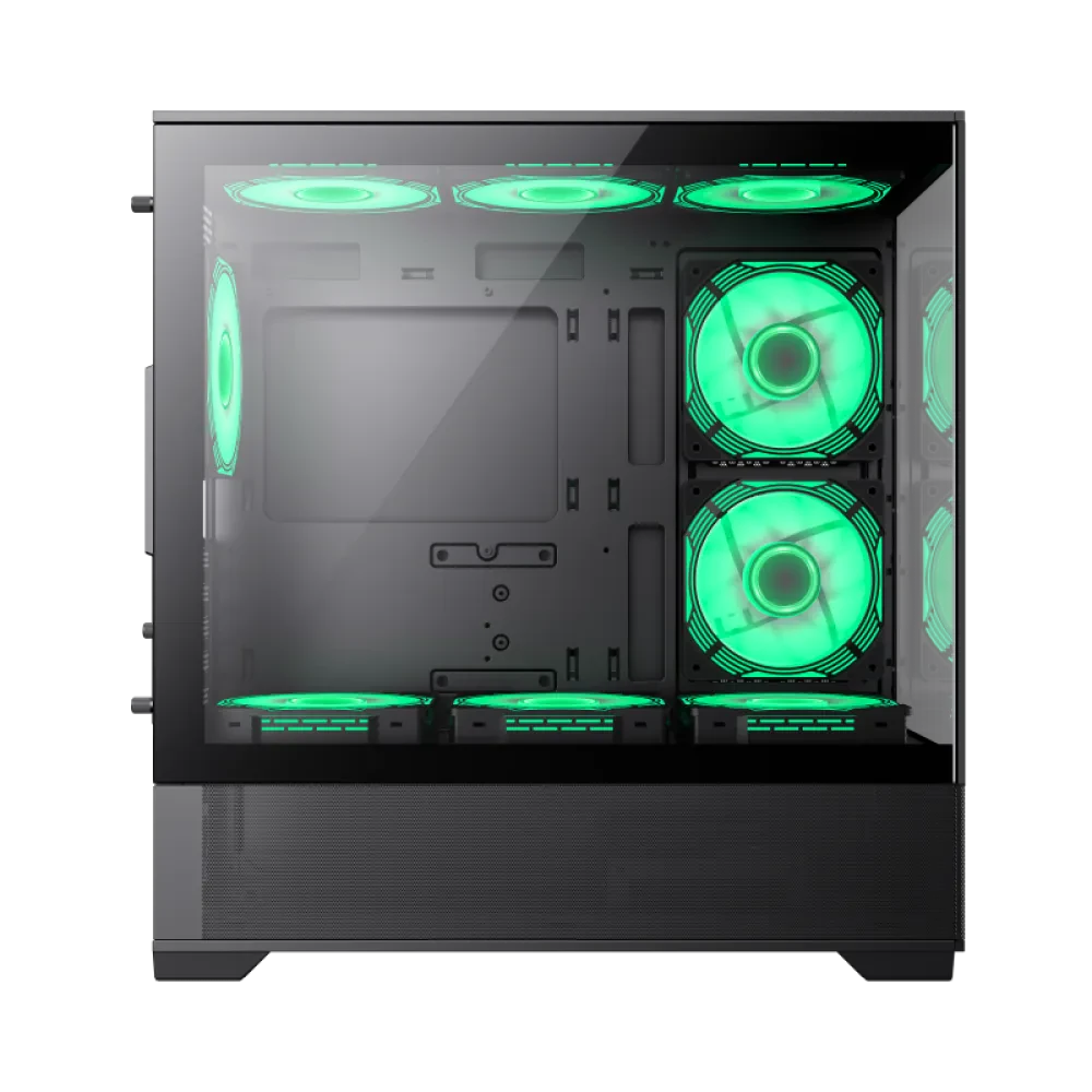 Carcasă PC Gamemax Vista M, Midi-Tower, Fără PSU, Negru