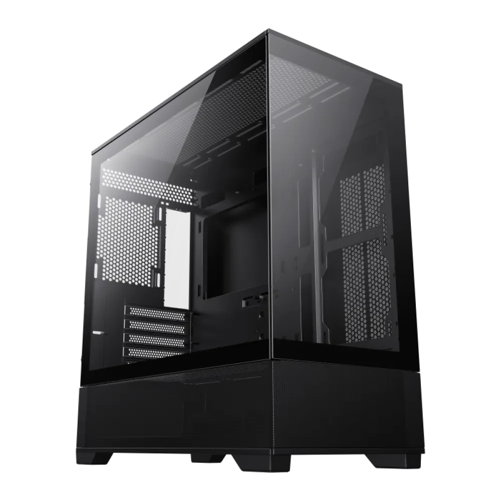 Carcasă PC Gamemax Vista M, Midi-Tower, Fără PSU, Negru