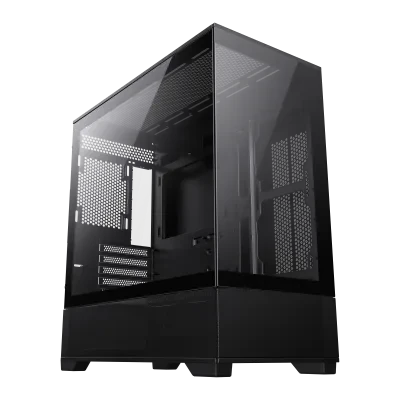 Carcasă PC Gamemax Vista M, Midi-Tower, Fără PSU, Negru