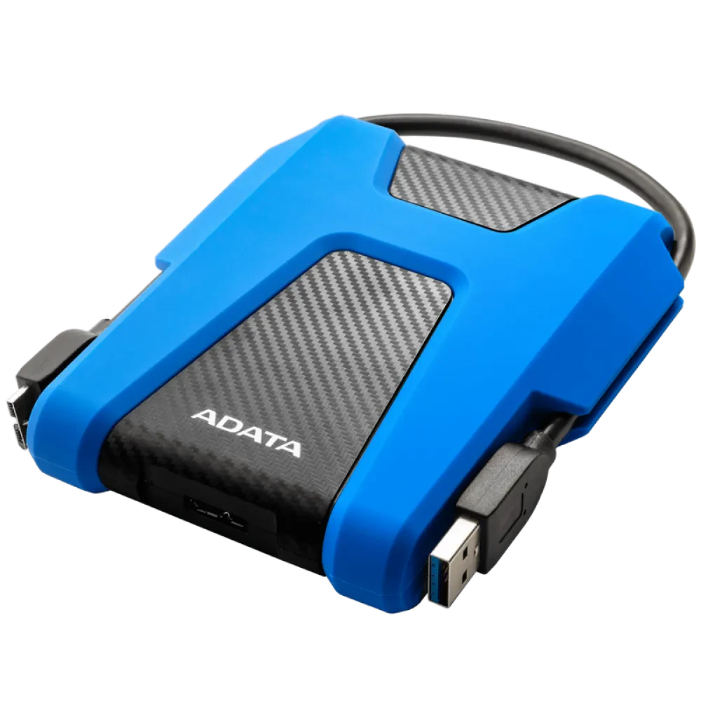 Внешний портативный жесткий диск ADATA HD680, 2 ТБ, Синий | Чёрный (AHD680-2TU31-CBL)