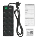 Prelungitor electric SVEN SF-10E-16, 10 Prize, 5m, Negru