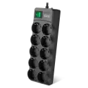 Prelungitor electric SVEN SF-10E-16, 10 Prize, 5m, Negru