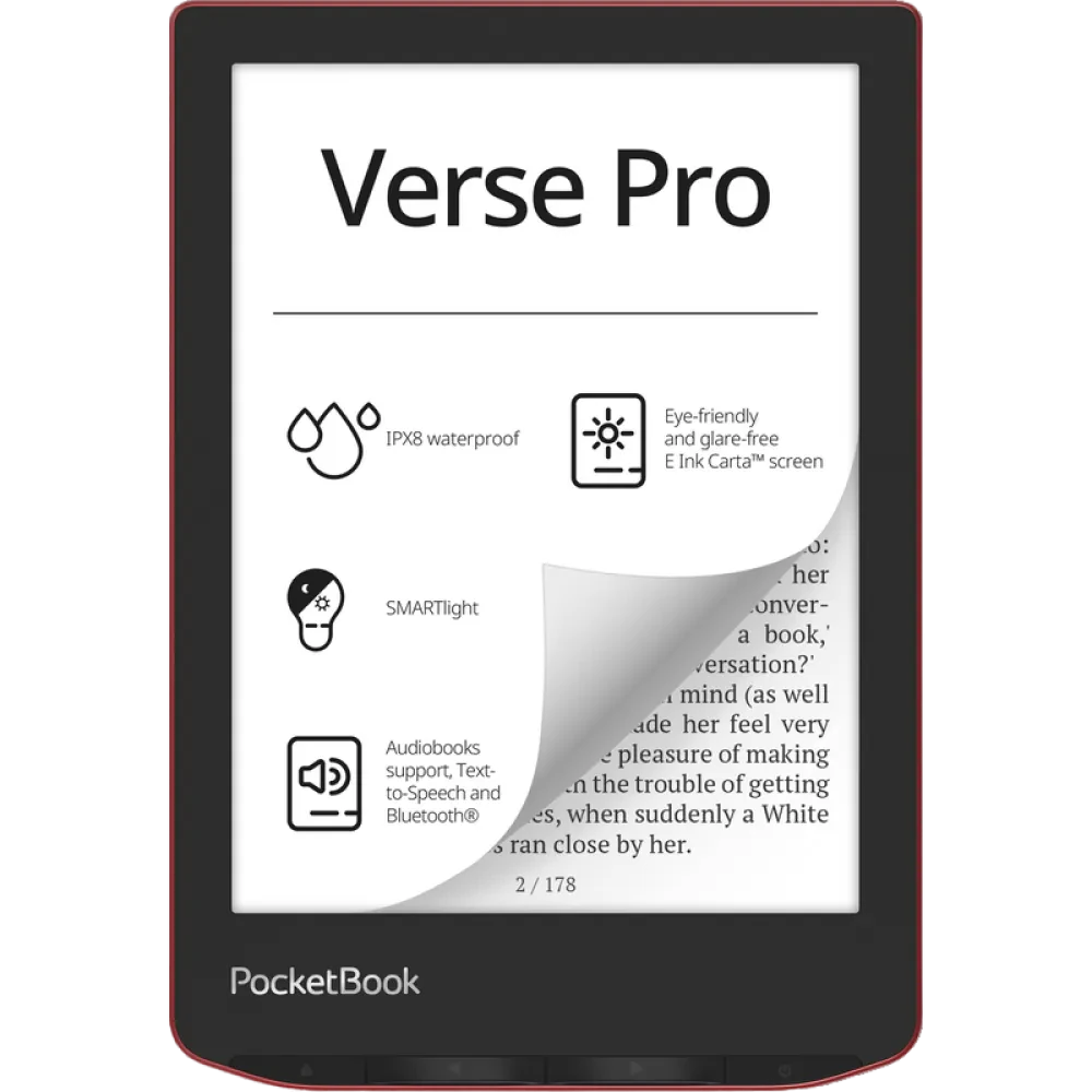 eBook Reader PocketBook Verse PRO 634, Roșu Pasiune