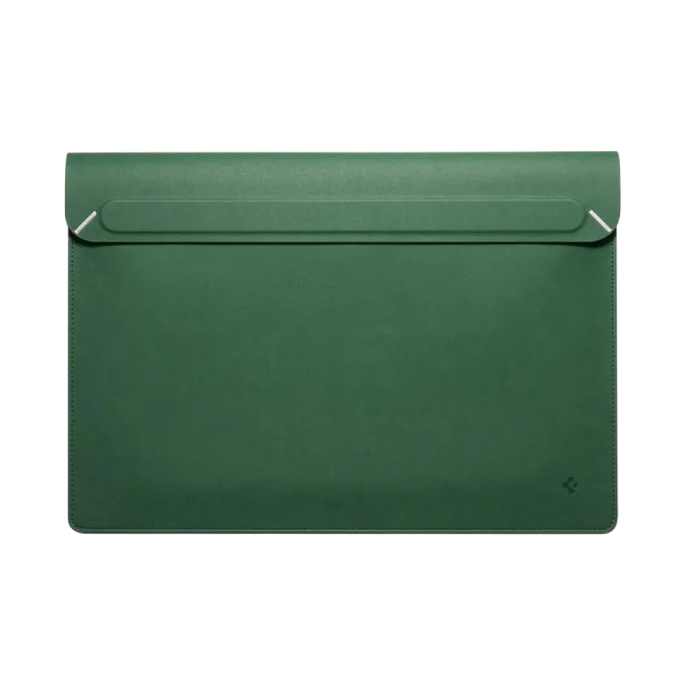 Husă pentru laptop Spigen Valentinus 15-16", Piele artificială, Jeju Green