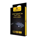 Видеоадаптер Cablexpert A-USB3C-HDMIVGA-01, USB Type-C - VGA, HDMI, Серый