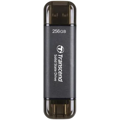Внешний портативный SSD накопитель Transcend ESD310C, 256Гб, Чёрный (TS256GESD310C)