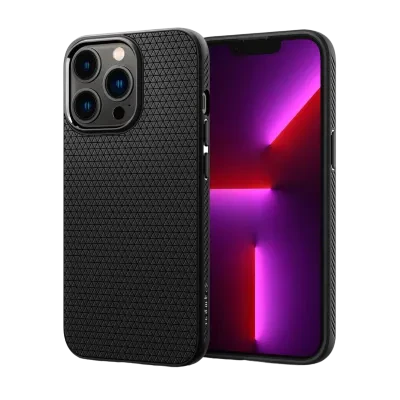 Husă Spigen iPhone 13 Pro, Liquid Air, Negru mat