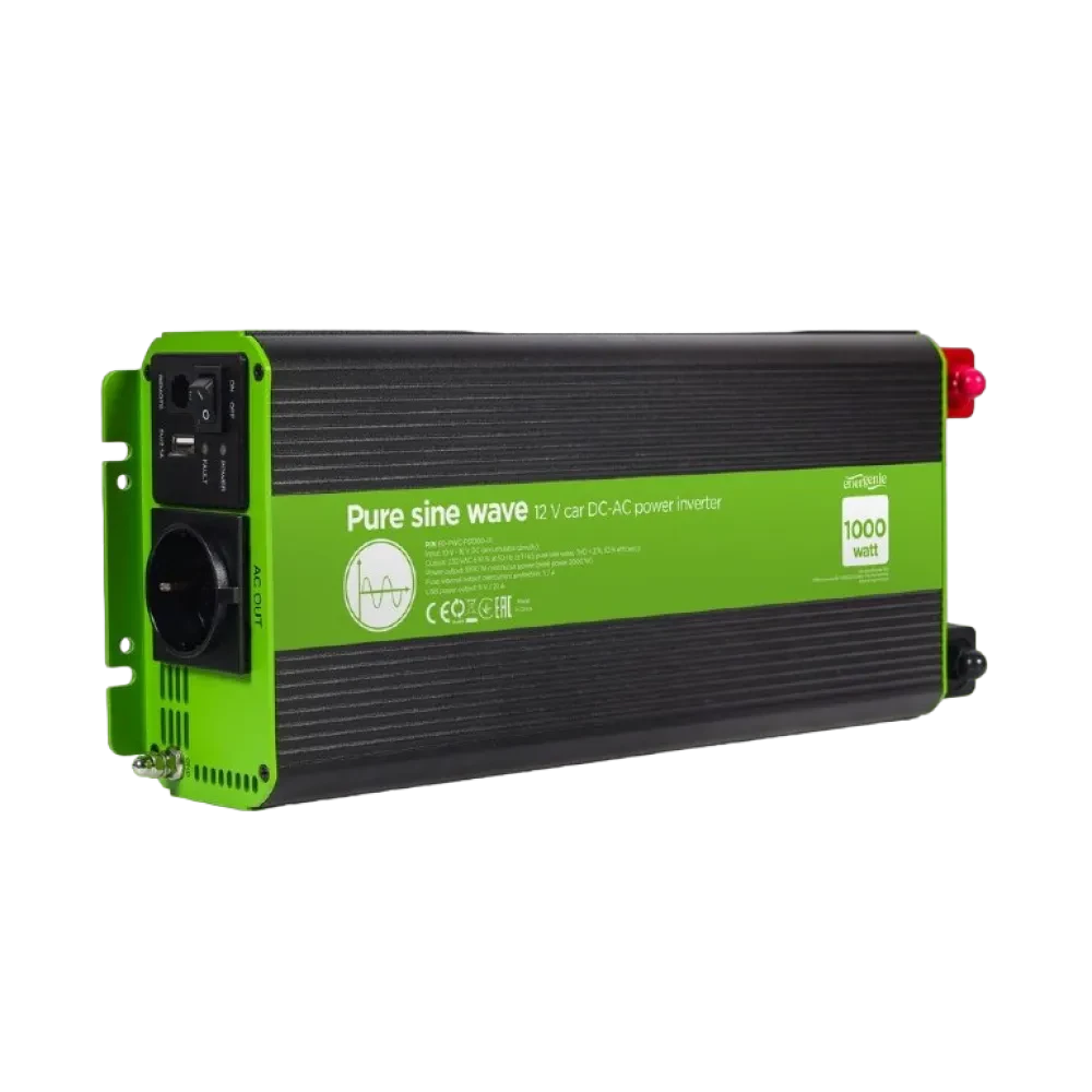 Invertor Auto Energenie EG-PWC-PS1000-01, 1000W, Multicolor