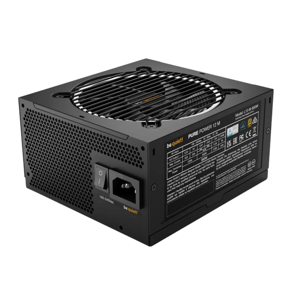 Блок питания для компьютеров be quiet! PURE POWER 12 M, 850Вт, ATX, Полностью модульный