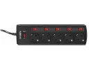 Prelungitor electric SVEN SF-05PL, 5 Prize, 1,8m, Negru