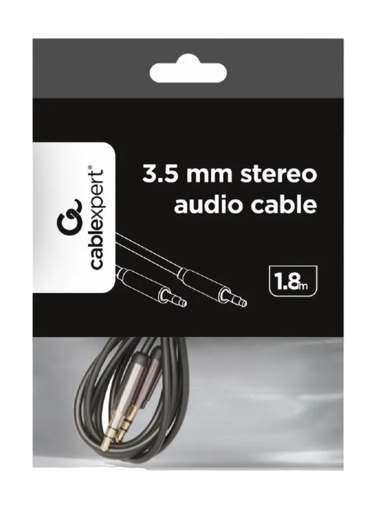 Cablu audio Cablexpert CCAP-444-6, 3.5mm 3-pin (M) - 3.5mm 3-pin (M), 1,8m, Negru