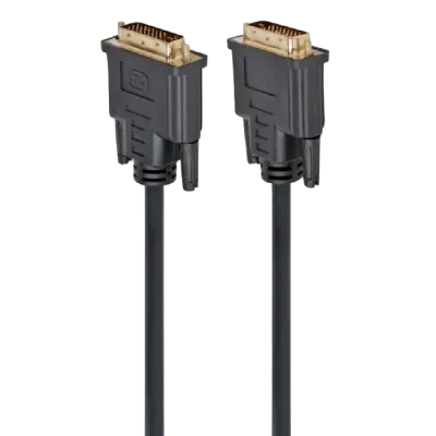 Видео кабель Cablexpert CC-DVI2-BK-6, DVI-D (M) - DVI-D (M), 1,8м, Чёрный