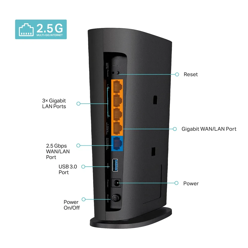 Беспроводной маршрутизатор TP-LINK Archer AX80, Чёрный