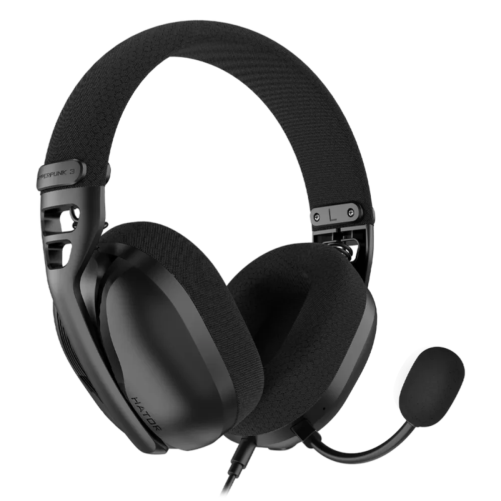 Căști gaming HATOR Hyperpunk 3, Cu fir, Negru